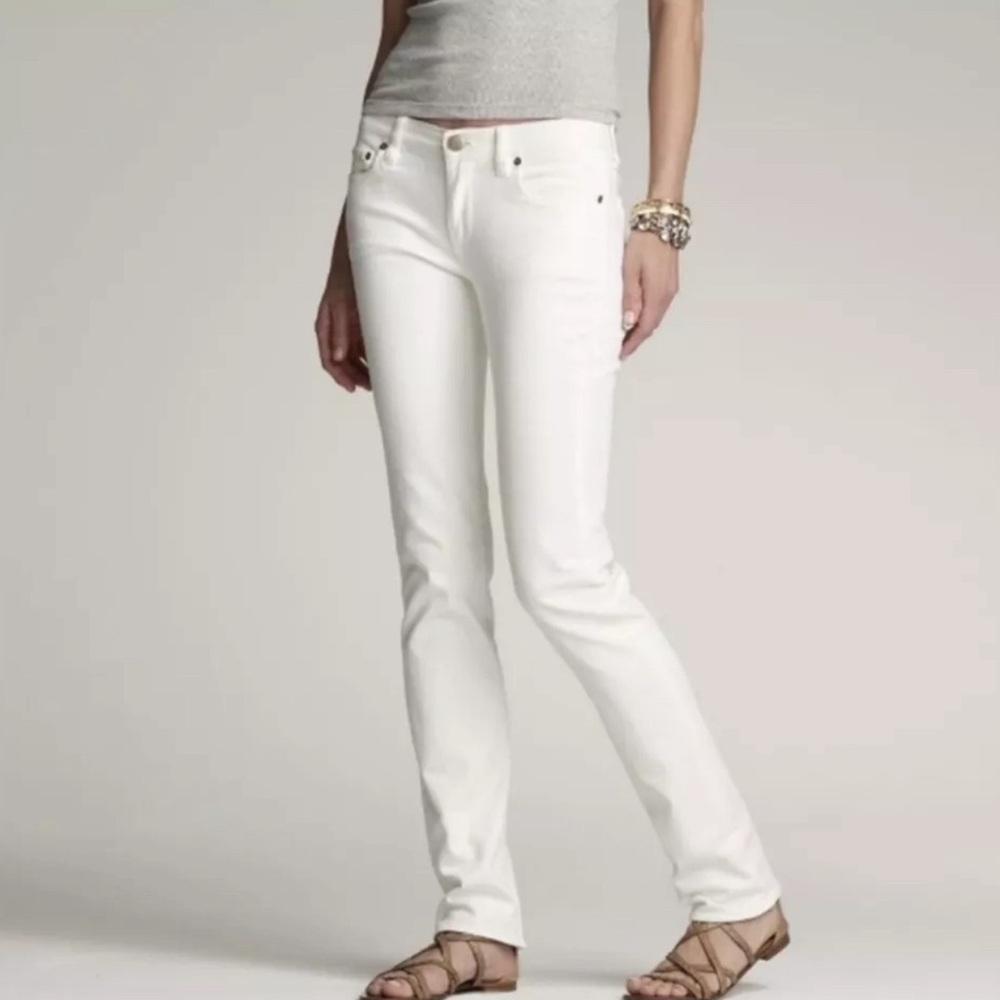 J. Crew Matchstick jean in white Sz 28 Low Rise Cotton Some Stretch
